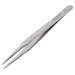 High Precision Tweezers, Style 2A, Titanium, Fine, Round, Flat, 4.7"
